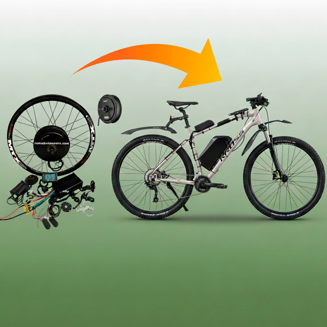 Konwersja roweru na elektryczny — przed i po